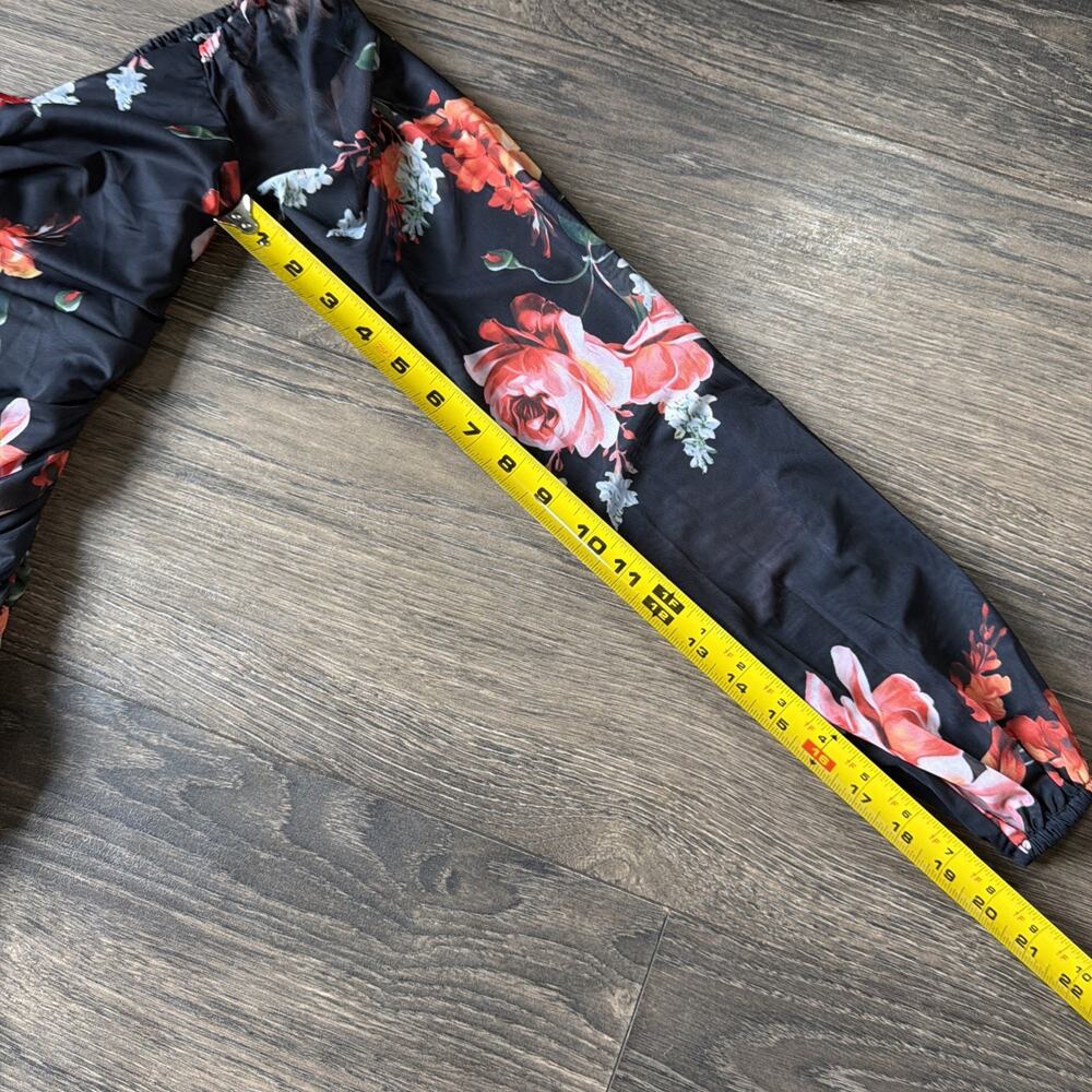 NWT Y2K Guess Los Angeles XS Ruched Floral Mesh Bodycon Mini Dress Sheer Party - Picture 11 of 13